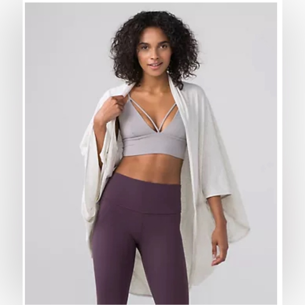 Lululemon Cotton Sage Scarf Wrap Heather Gray One Size